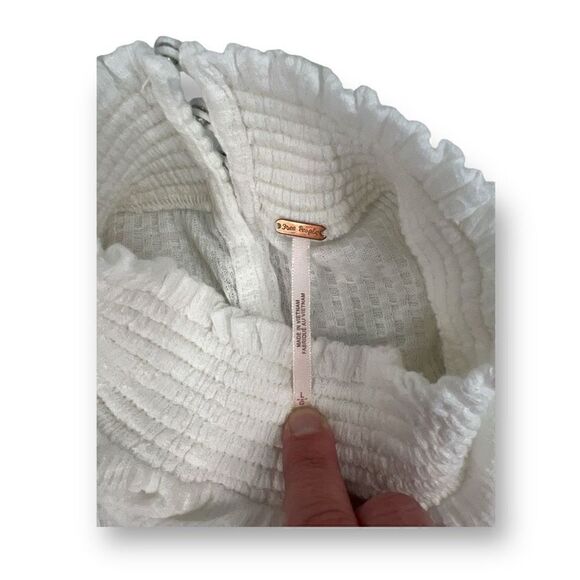 Free People Smock Neck Blouse Top Size Large - Picture 5 of 5